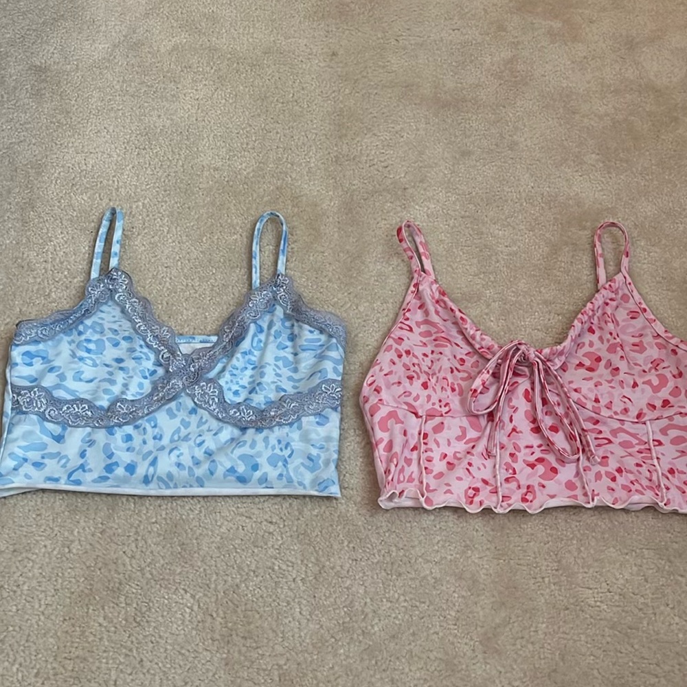 Y2K Leopard tank top set of 2